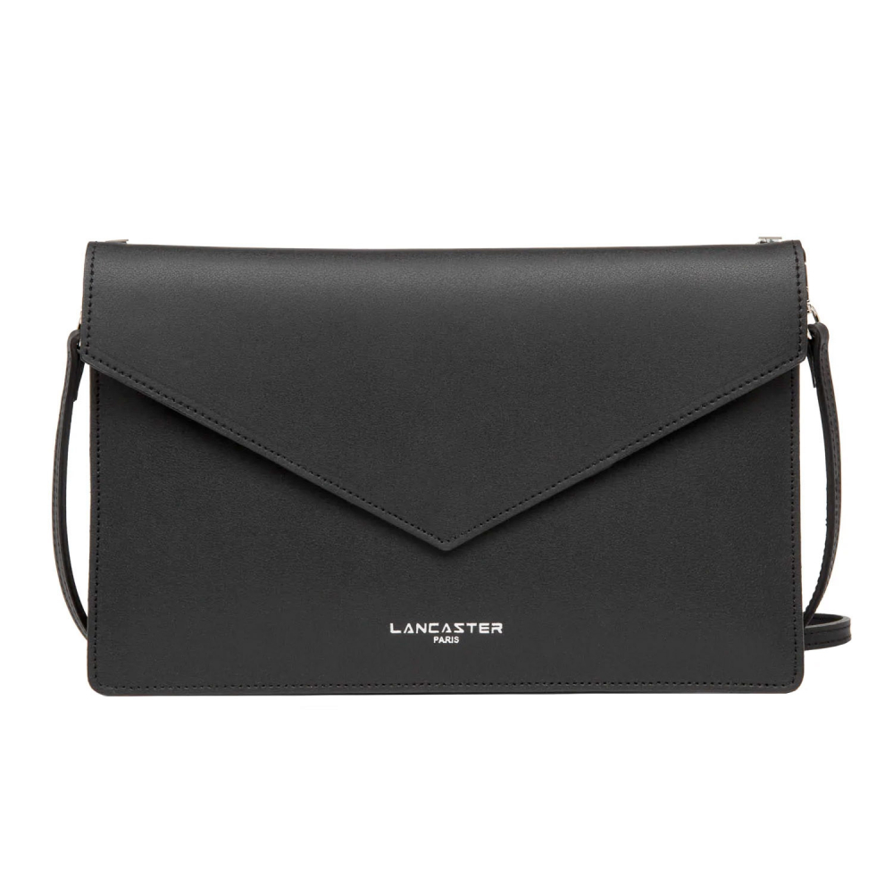 POCHETTE ENVELOPPE EN CUIR NOIR-Lancaster