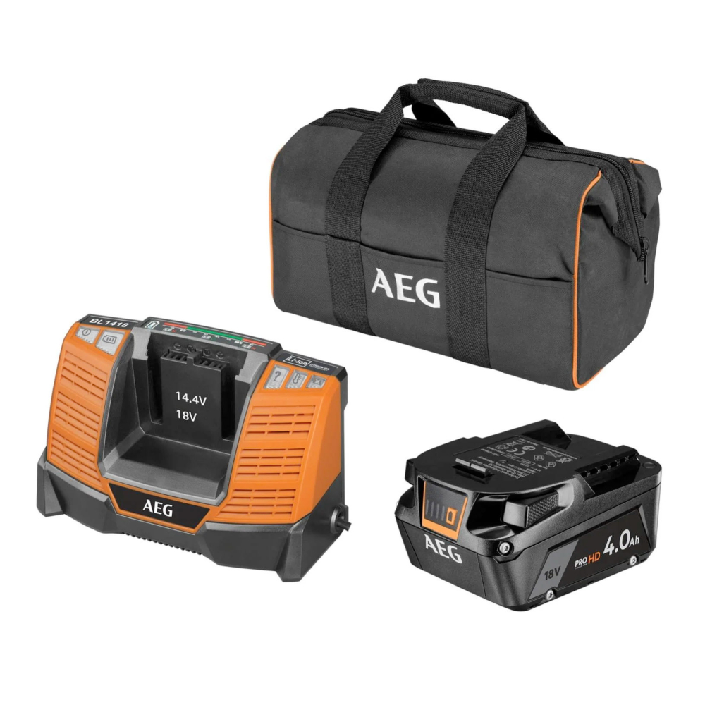 ENSEMBLE BATTERIE 18V 4.0 AH PRO LITHIUM + CHARGEUR-Aeg