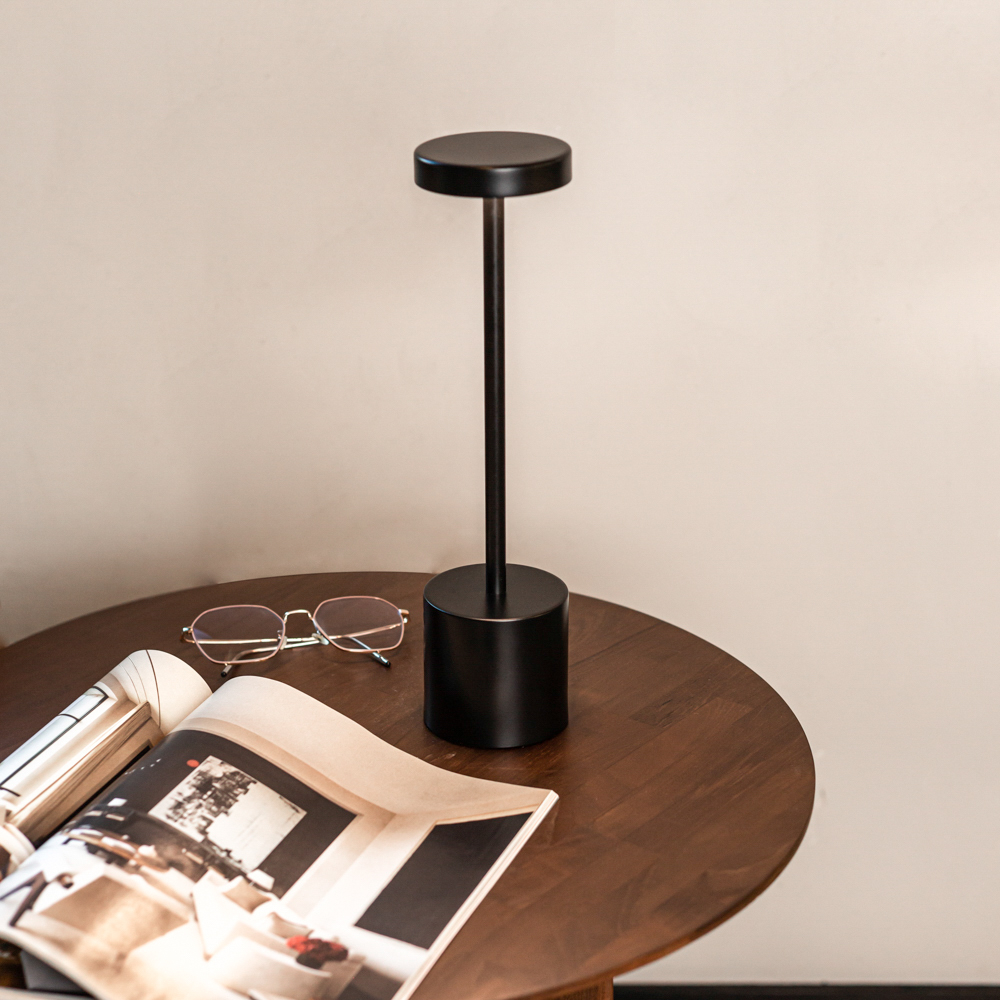LAMPE TACTILE SANS FIL NOIRE-Livoo