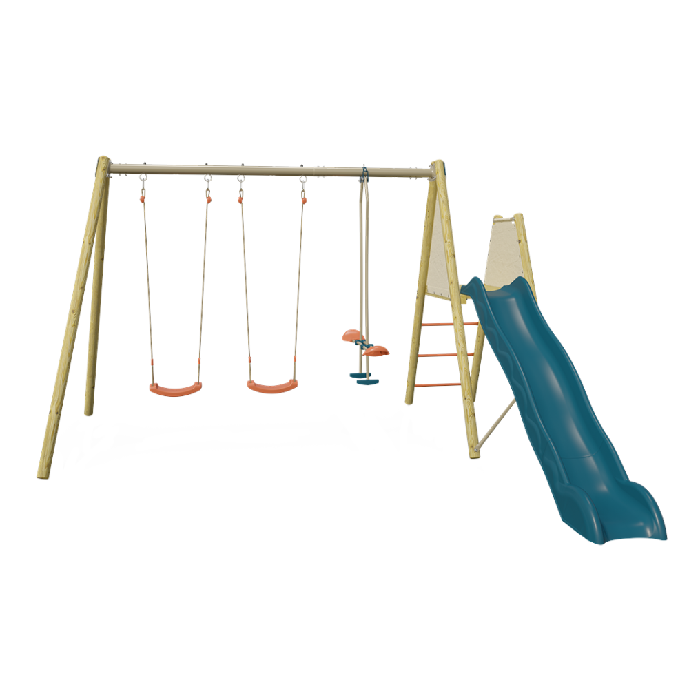 PORTIQUE AVEC BALANCOIRES ET TOBOGGAN-Trigano