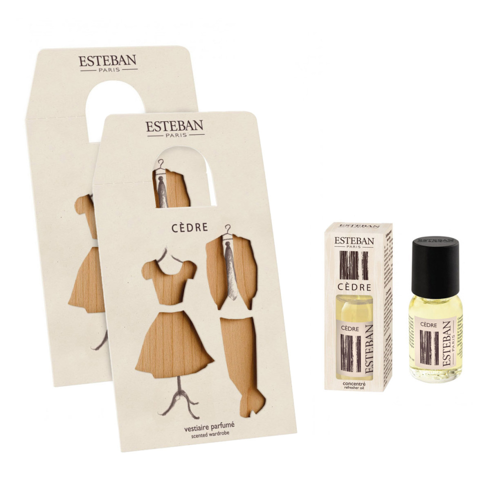 2 VESTIAIRES PARFUMES AVEC CONCENTRE DE PARFUM CEDRE-Esteban