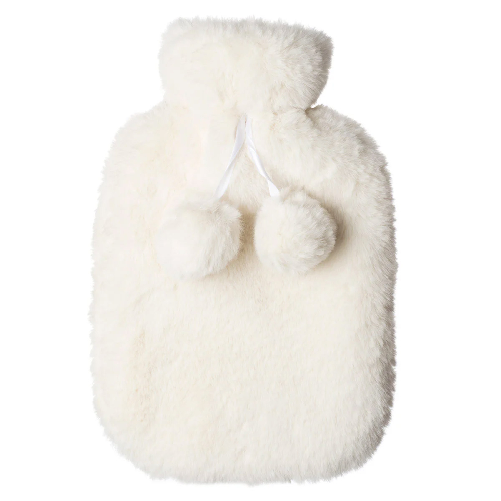 BOUILLOTTE POMPONS FAUSSE FOURRURE-La Chaise Longue