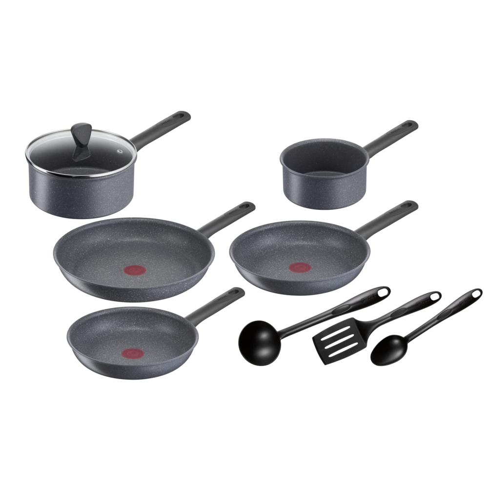 BATTERIE DE CUISINE 9 PIECES INDUCTION INOX-Tefal